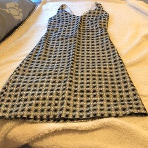 Beautiful white and navy blue dress